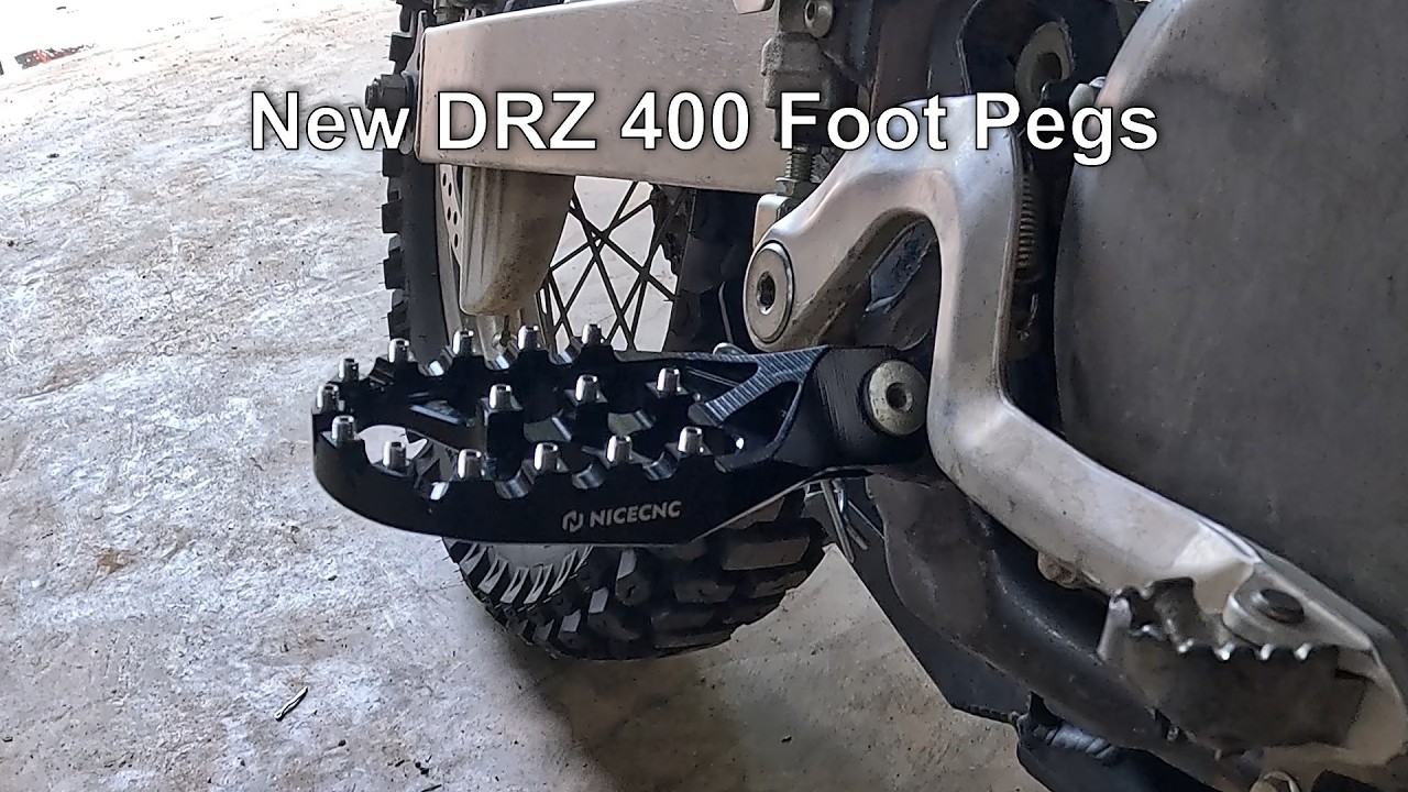 Suzuki DR-Z400S - NiceCNC Foot Pegs Install
