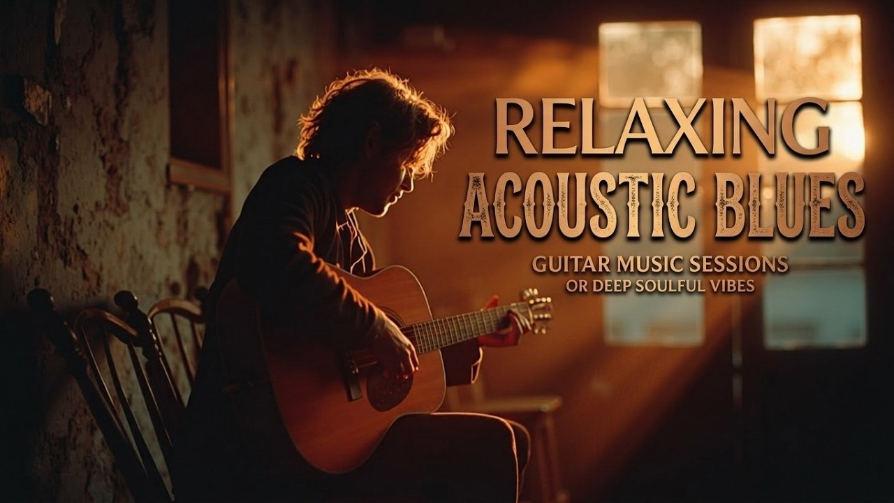 Acoustic guitar blues instrumental music | Relaxing acoustic blues guitar for deep sleep