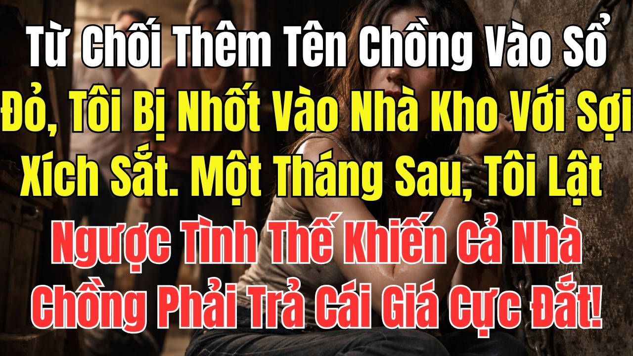 Từ Chối Thêm Tên Chồng Vào Sổ Đỏ, Tôi Bị Nhốt Vào Nhà Kho Với Sợi Xích Sắt. Một Tháng Sau,Tôi Lật...