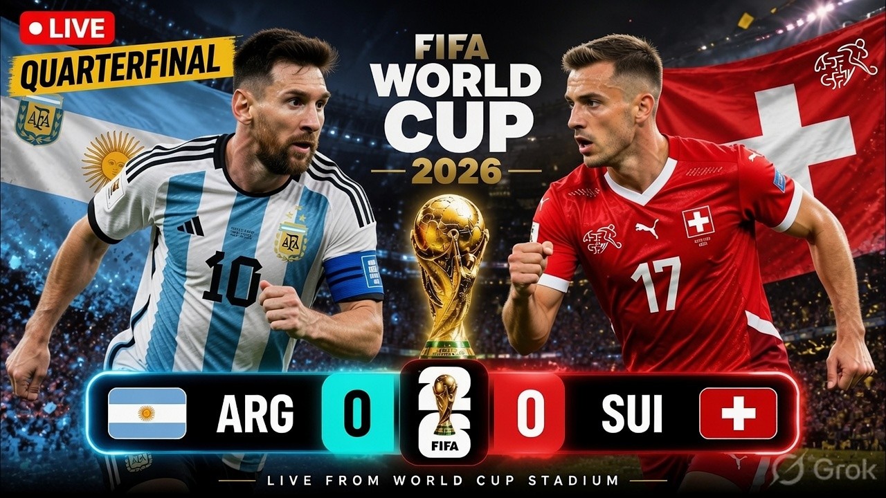 FIFA World Cup 2026 QUARTERFINAL LIVE | Argentina Vs Switzerland LIVE | Arg Vs Sui LIVESCORE