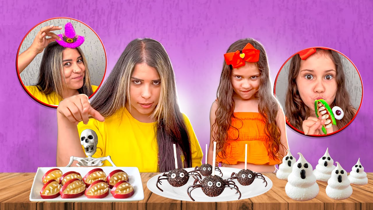 EU E MINHA IRMÃZINHA EXPERIMENTAMOS DOCES ASSUSTADORES DO HALLOWEEN!! 