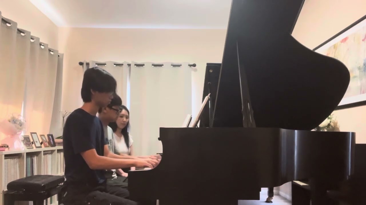 Spring Jazz by Melody Bober, 4 hands- Tobyas & Ezekiel Chau, piano (students of Cindy Lee)
