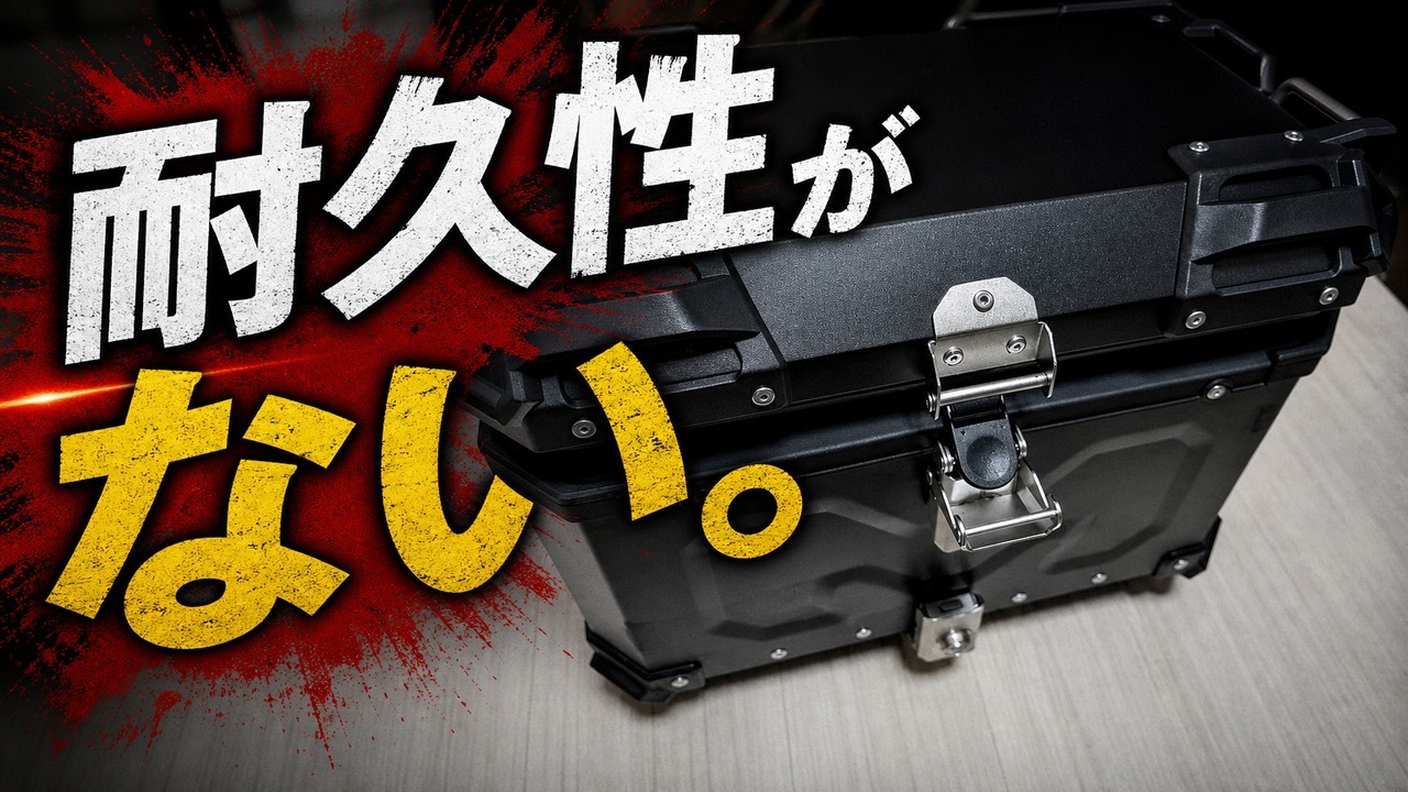 【MOTOSTAR リアボックス55Lリアボックス】耐久性がない。購入後不具合レビュー。