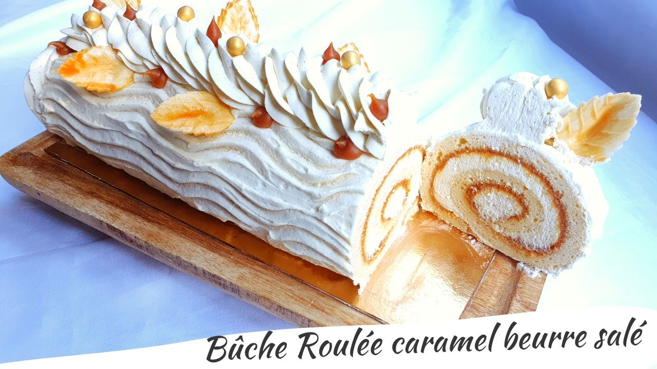 Bûche roulée caramel beurre salé