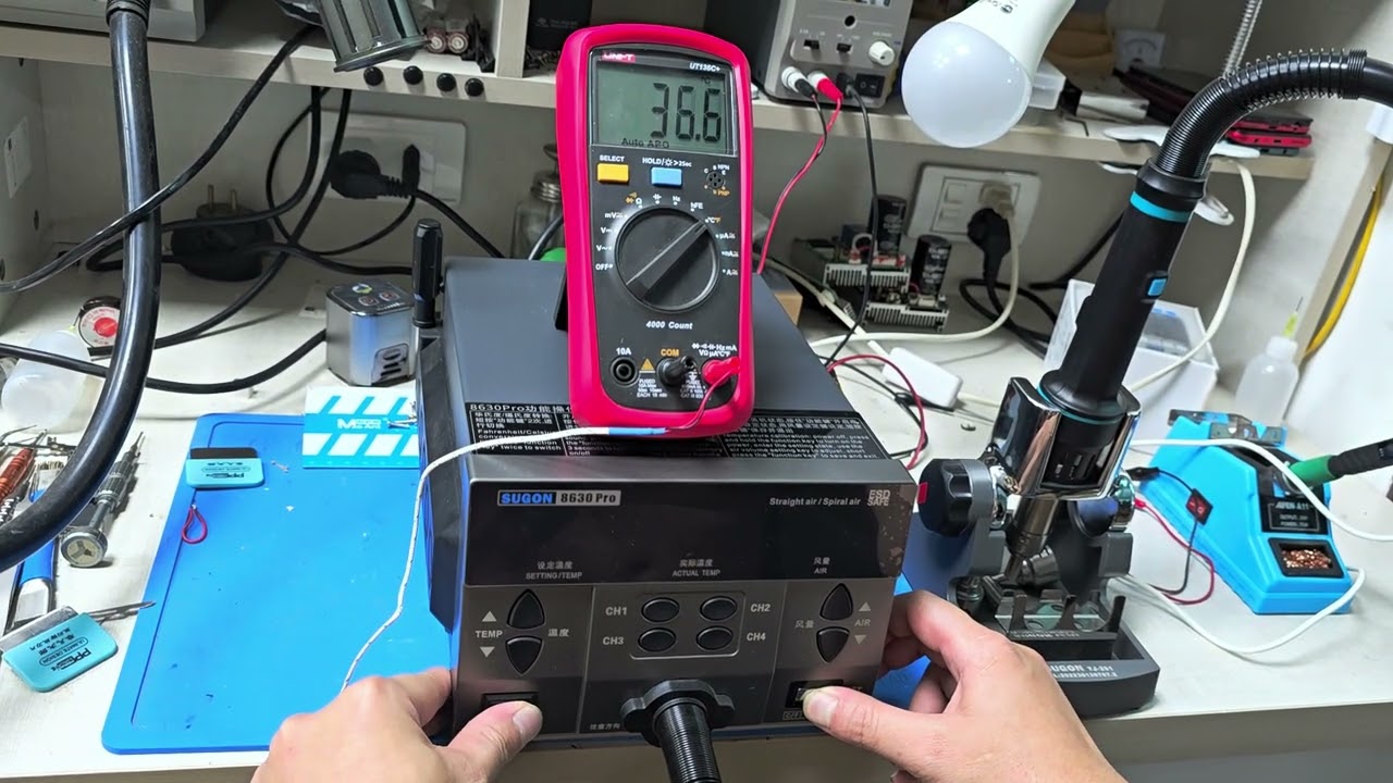 Hướng dẫn căn chỉnh nhiệt khò Sugon 8630 8630pro