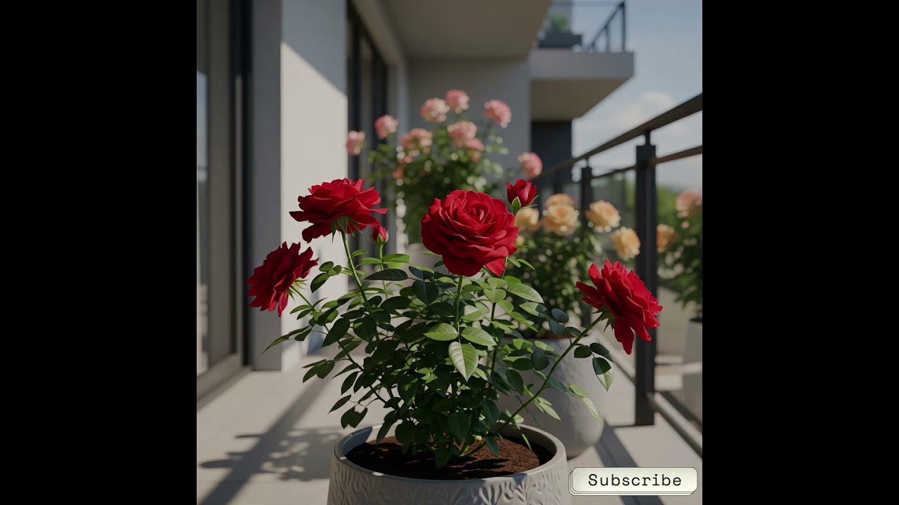 Red Roses | Roses in Modern Balcony | Pink Roses | Flowers | 