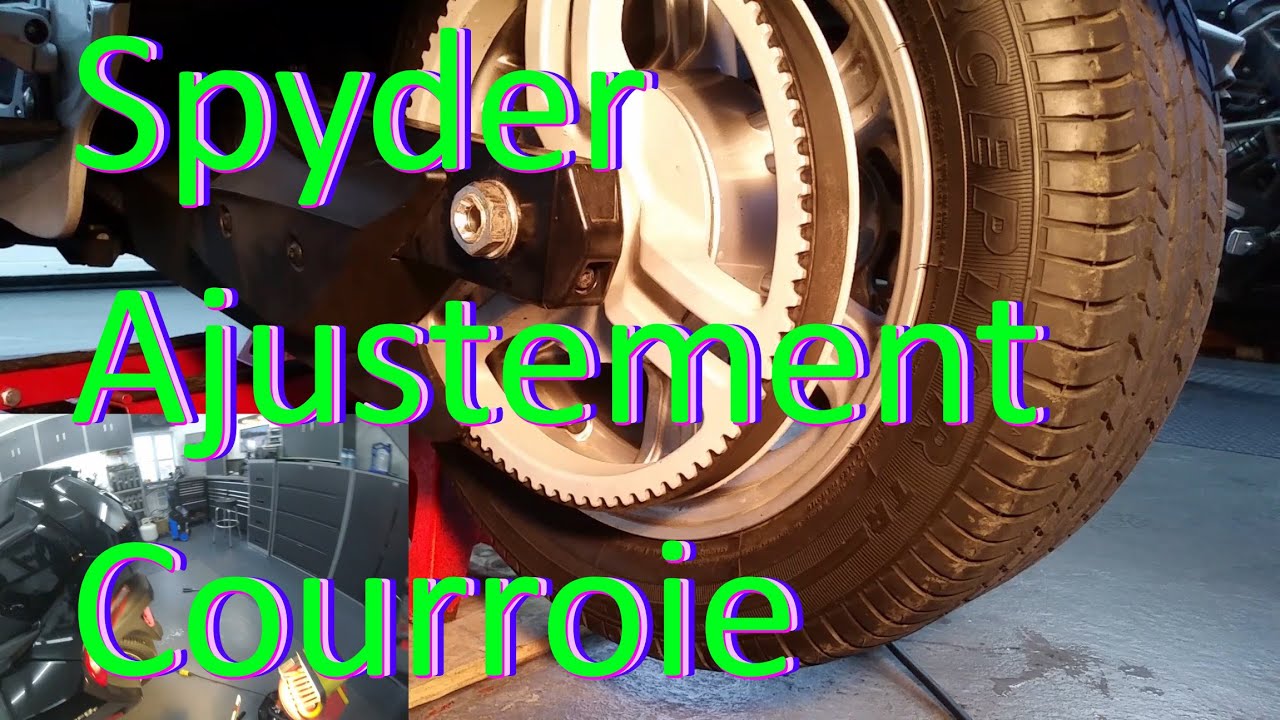 Can Am Spyder RT toute année, Ajustement et alignement courroie de transmission sans outil spécial