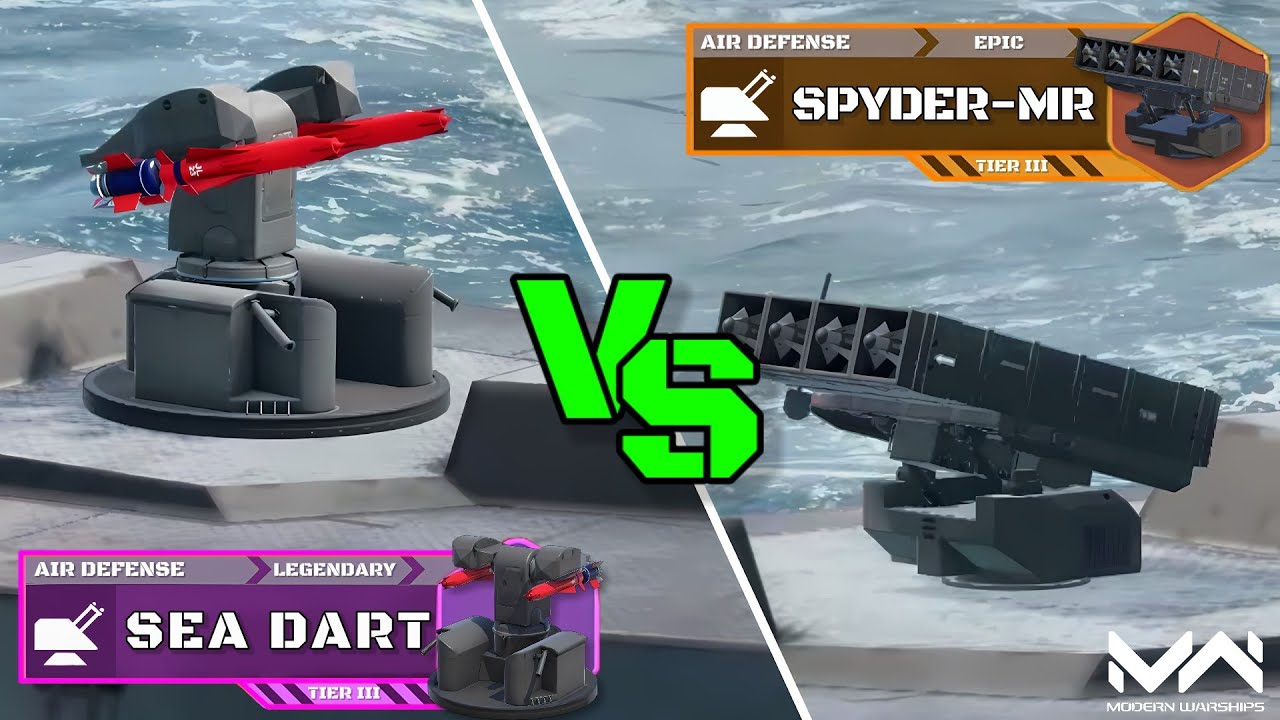 SPYDER MR VS Sea Dart | Air Defense Comparison | Modern Warships