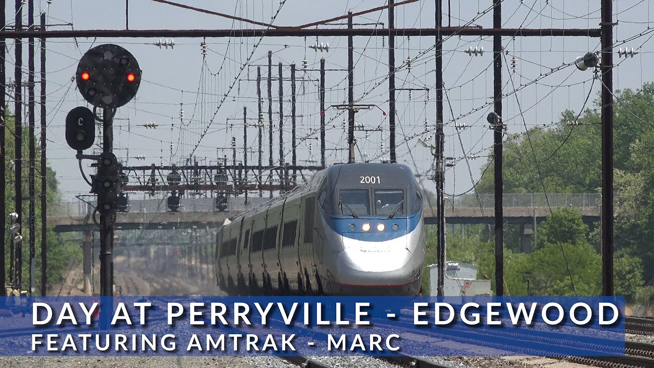 Amtrak and MARC Northeast Corridor Action at Perryville and Edgewood, MD