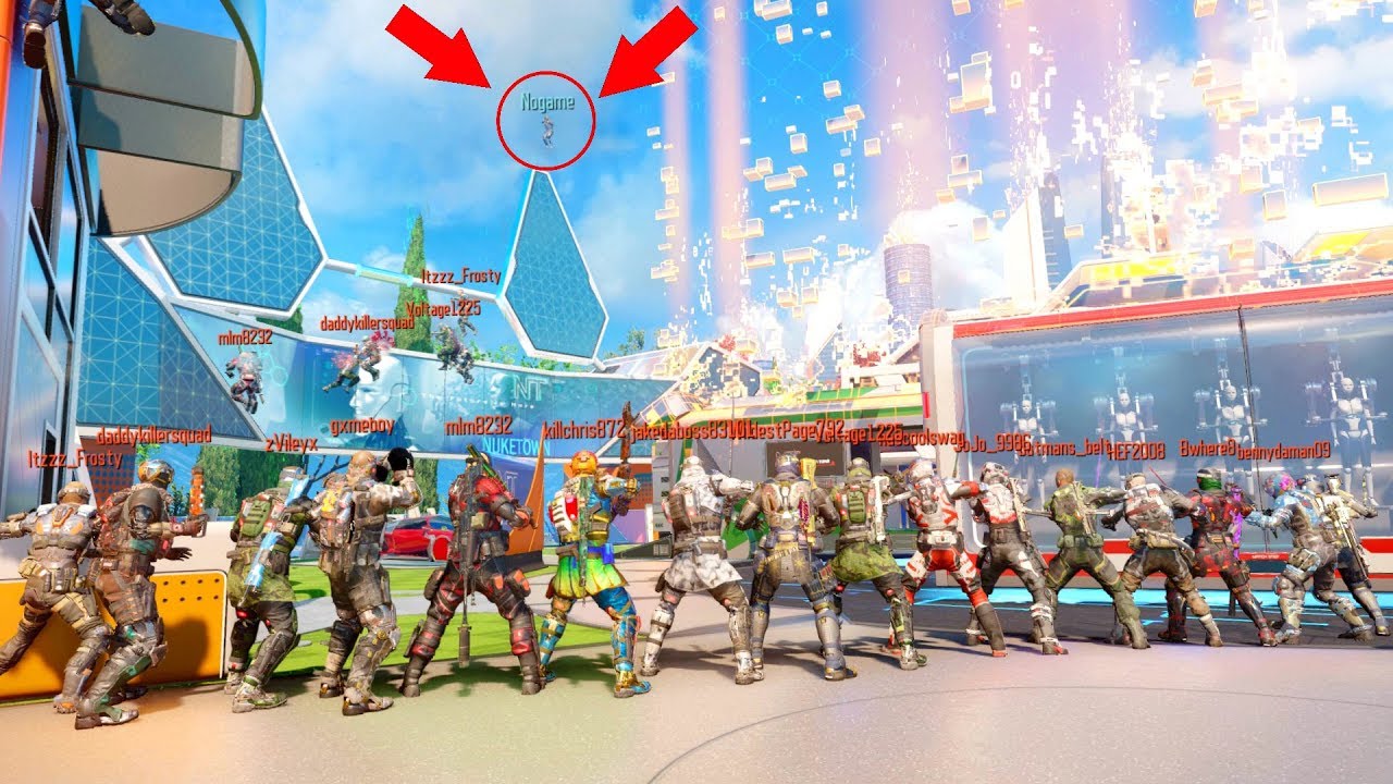 I WAS HIDING ON TOP OF THE MAP FROM ALL OF THEM ON NUKETOWN!?!?!? 