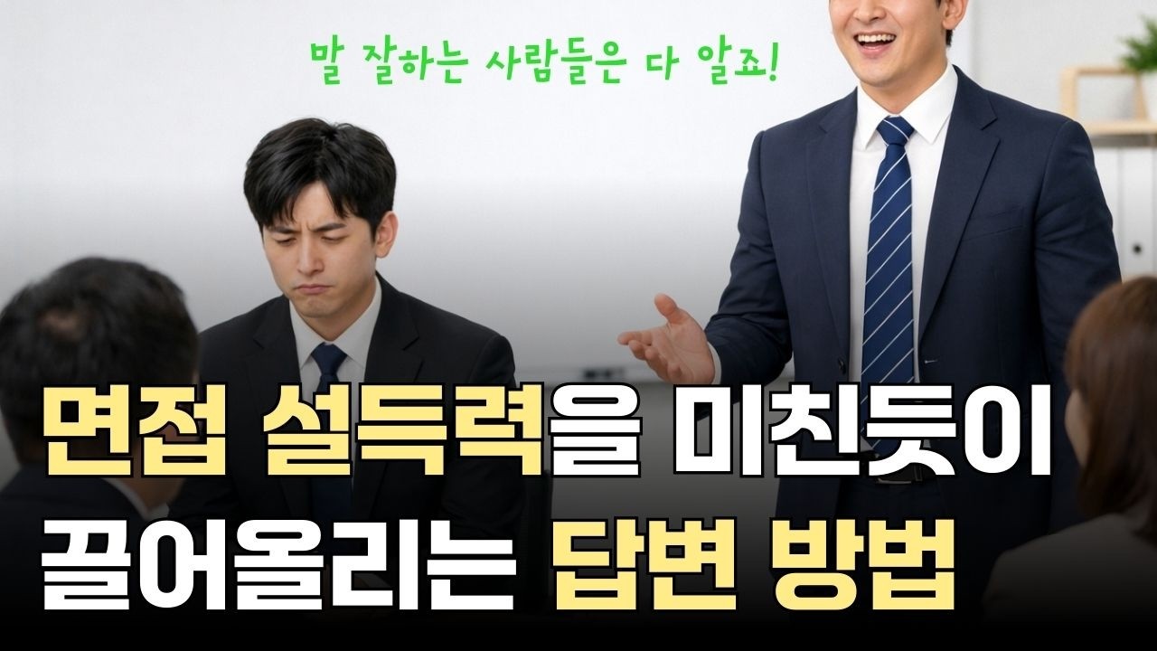 면접질문에 똑부러지게 답변하기 - 결국 면접관은 설득됩니다