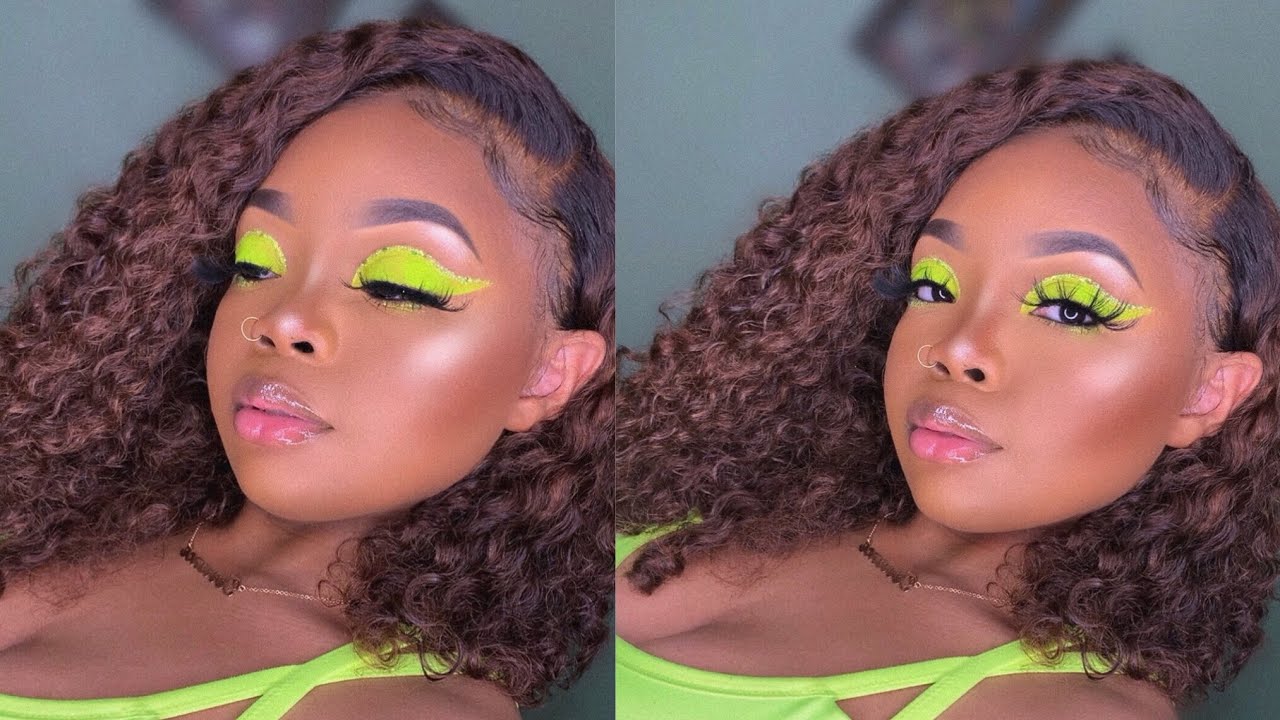 ABSOLUTELY NO BLENDING | Neon Yellow Cut Crease | Made Up by Kirsten