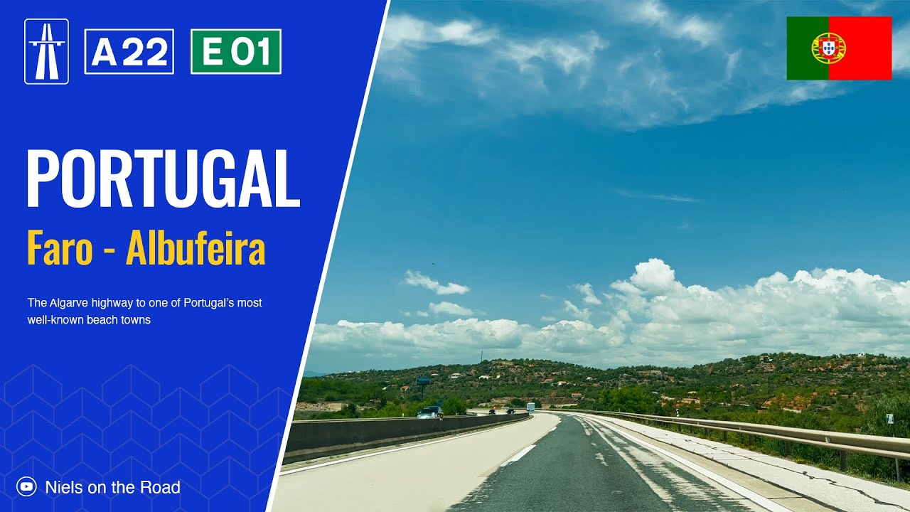 Driving in Portugal: Autoestrada A22 E1 & N395 from Faro to Albufeira
