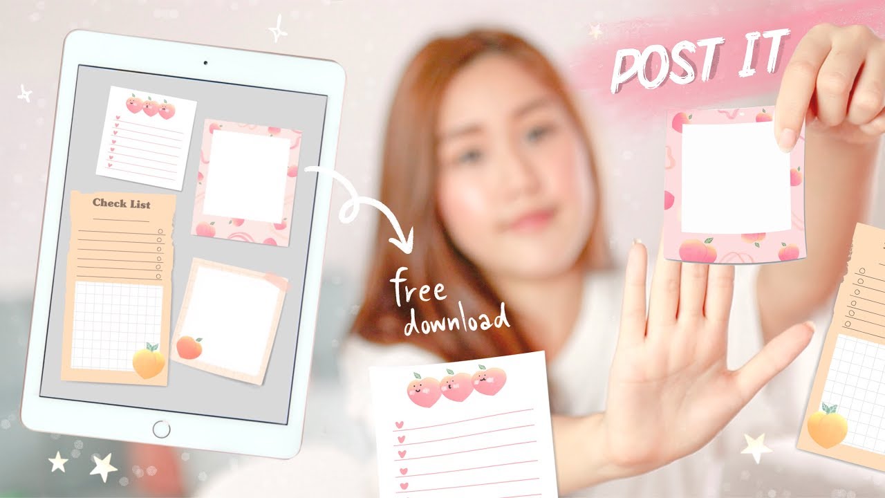 DIY Post it on iPad! ทำโพสท์อิทใช้เองง่ายๆในไอแพด (ใครๆก็ทำได้!) Peanut Butter