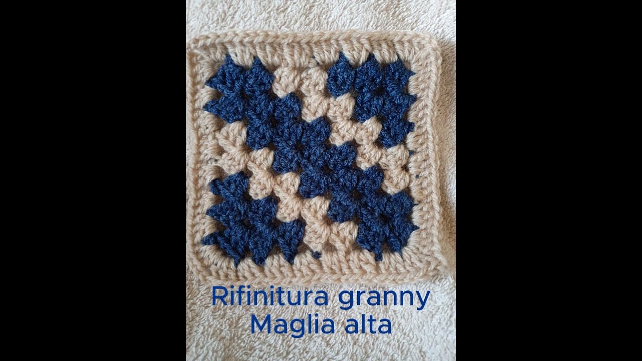 Rifinire una granny non centrale con il giro a maglia alta