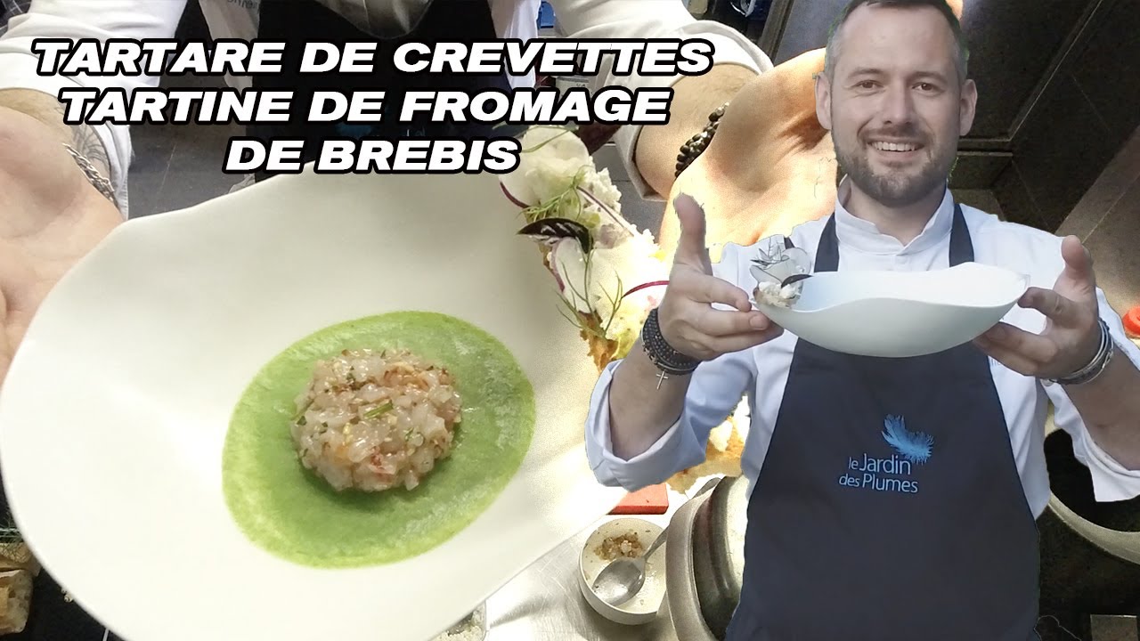 Recette de tartare de crevettes et tartine de fromage de Brebis - David Gallienne