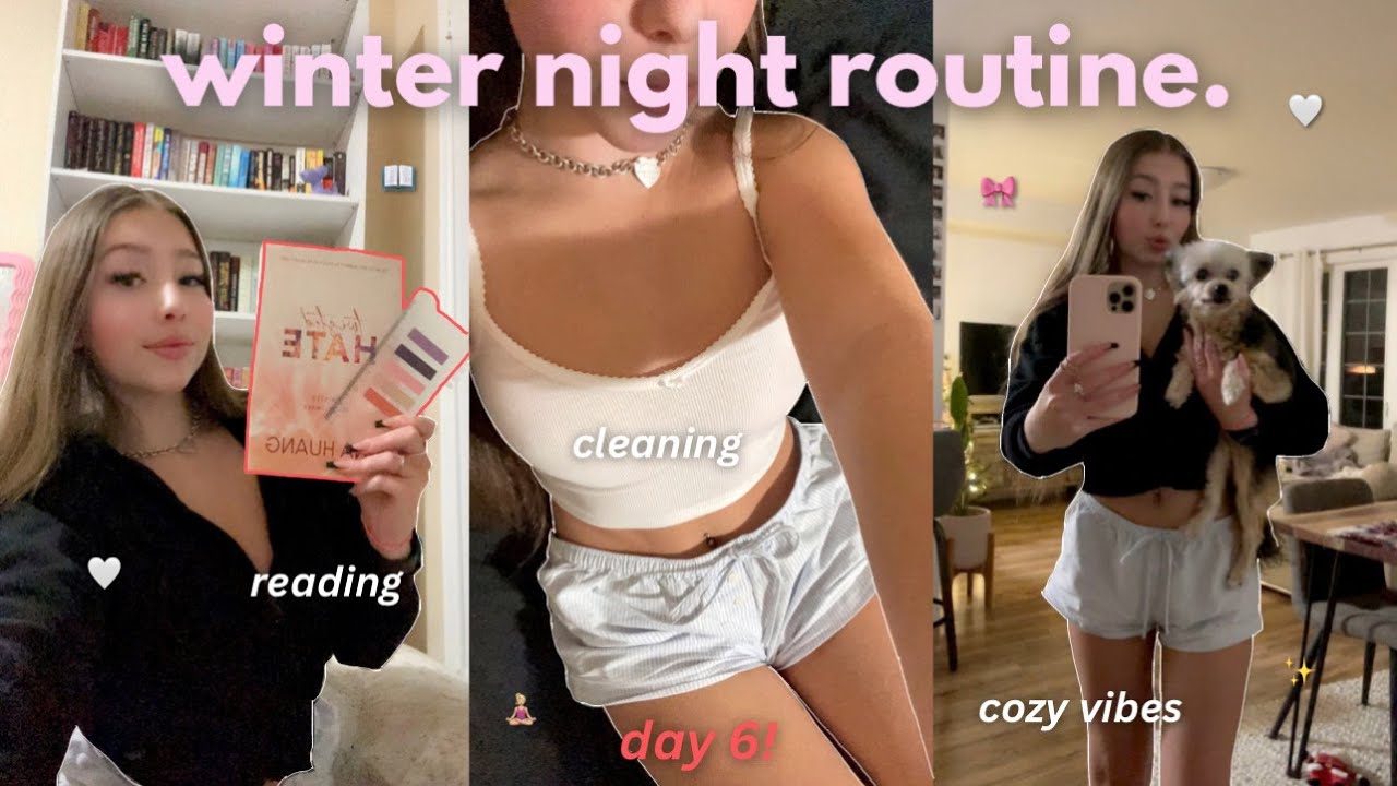 winter night routine 🧘🏼‍♀️✨ cozy, aesthetic & relaxing night routine 2023 | vlogmas day 6!