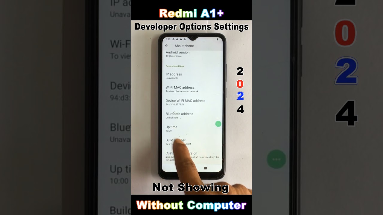 How to Redmi A1+ Developer Options Settings Not Showing 2024 🔥 #smartphone #2024
