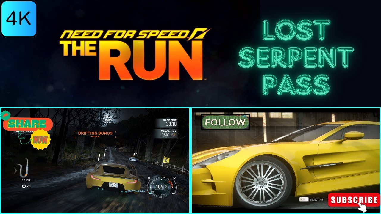 4K || NFS : The Run || Challenge Series || Rural Track Attack -Lost Serpent Pass || BY TOMG4K