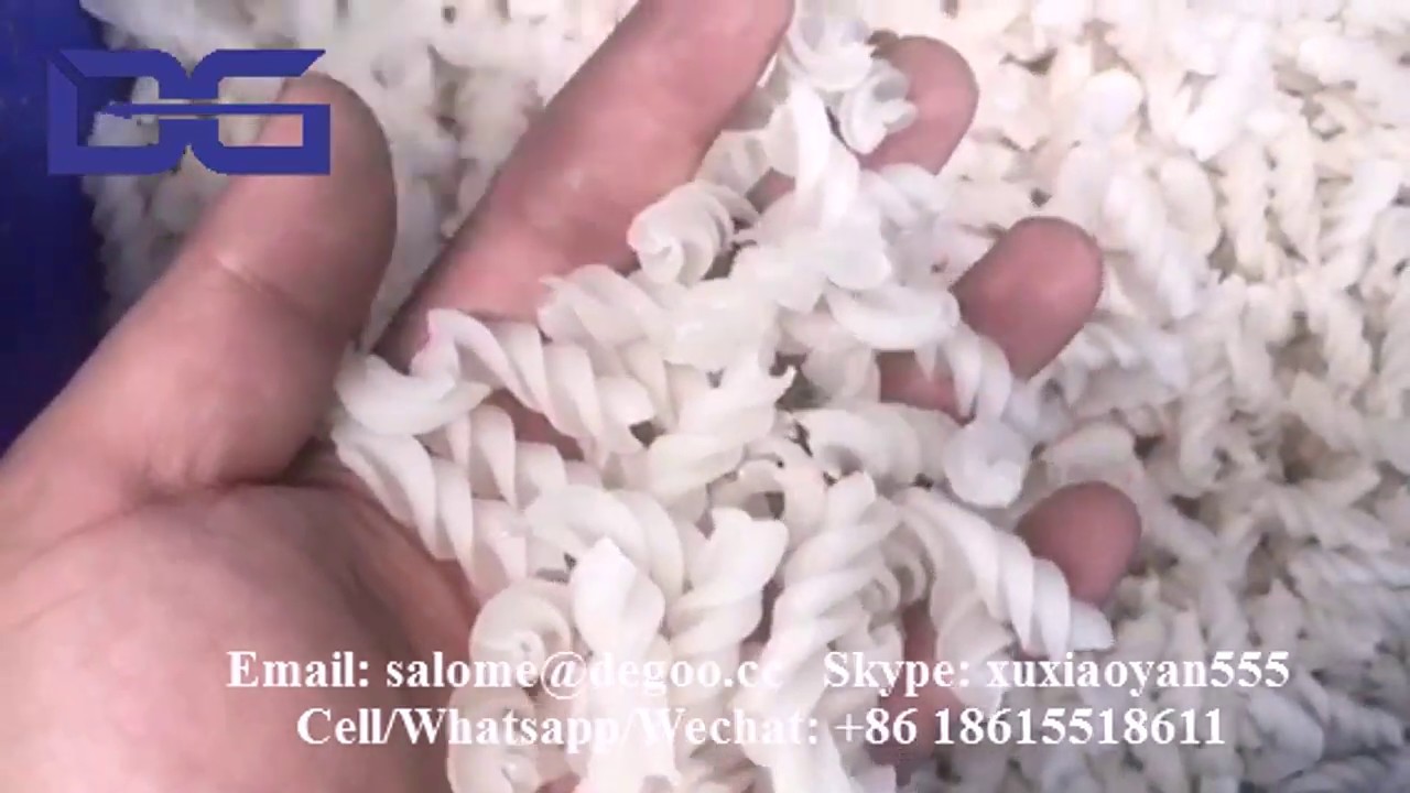 Potato Spiral Pellets Fryums Extruder Machine Spiral Potato Pellets Pasta Production Line