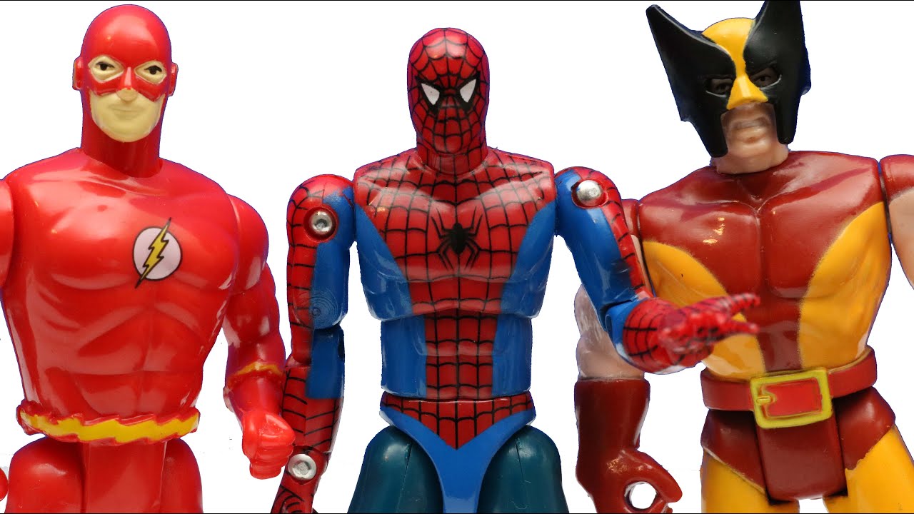 DC Comics Super Heroes The Flash | Toy Biz Spider-Man | The Uncanny X-Men Wolverine | Vintage Toys