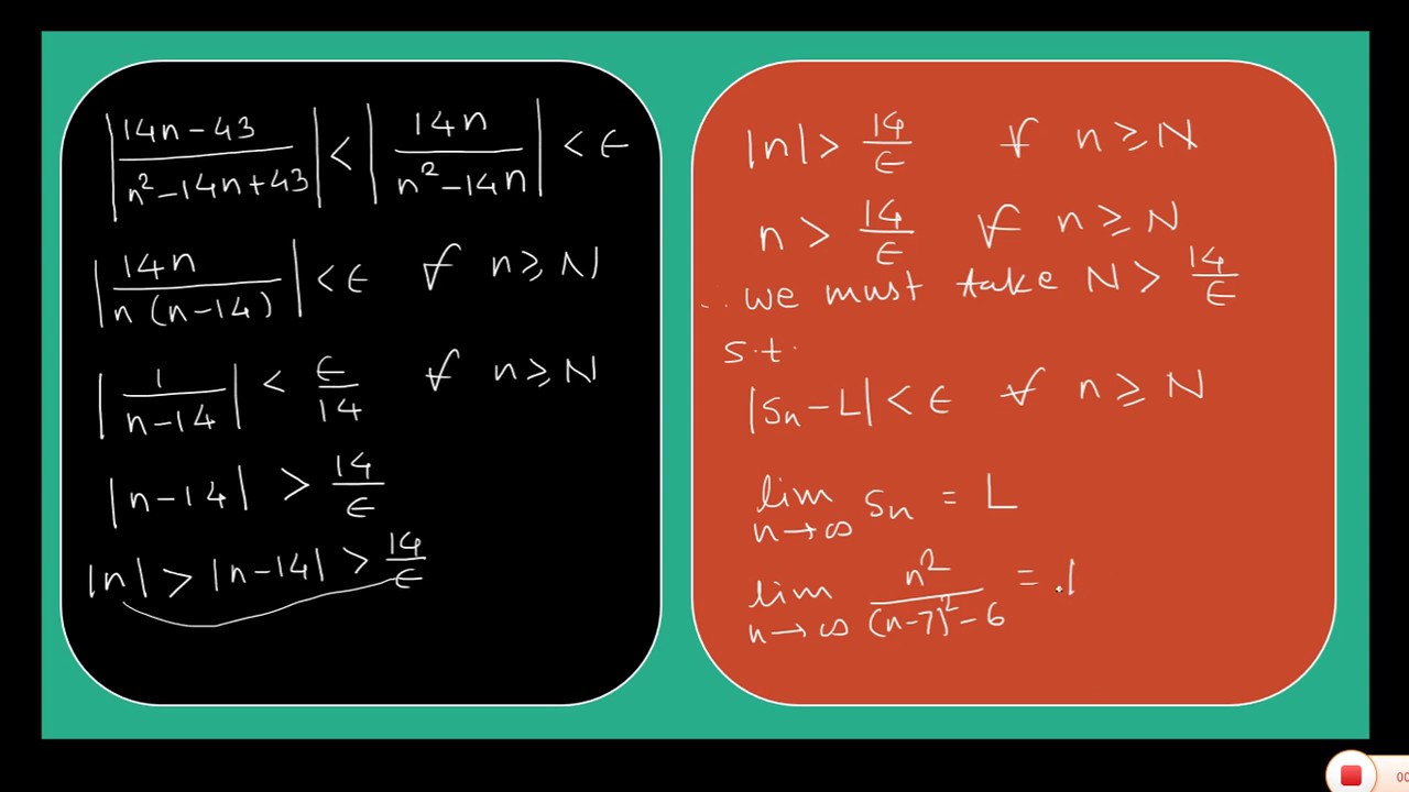 Real analysis : Limit of a sequence using Epsilon- Delta method