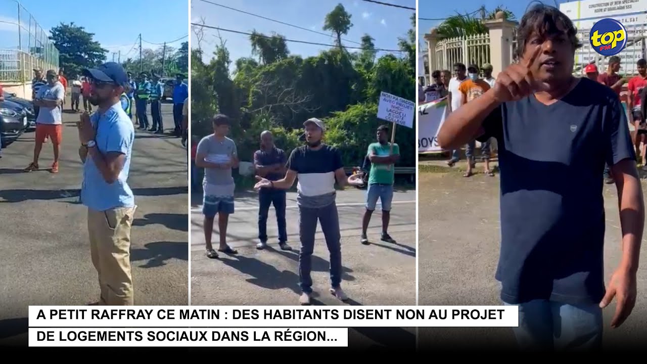 A Petit Raffray ce matin : Des habitants disent NON au projet de logements sociaux dans la région...