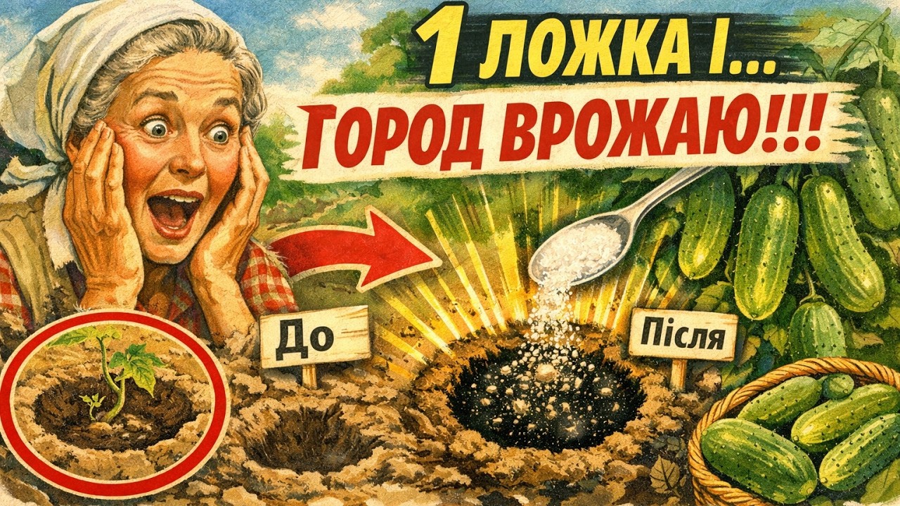 Покладіть лише 1 ЛОЖКУ ЦЬОГО в лунку, і огірки завалять вас врожаєм до ЗАМОРОЗКІВ!
