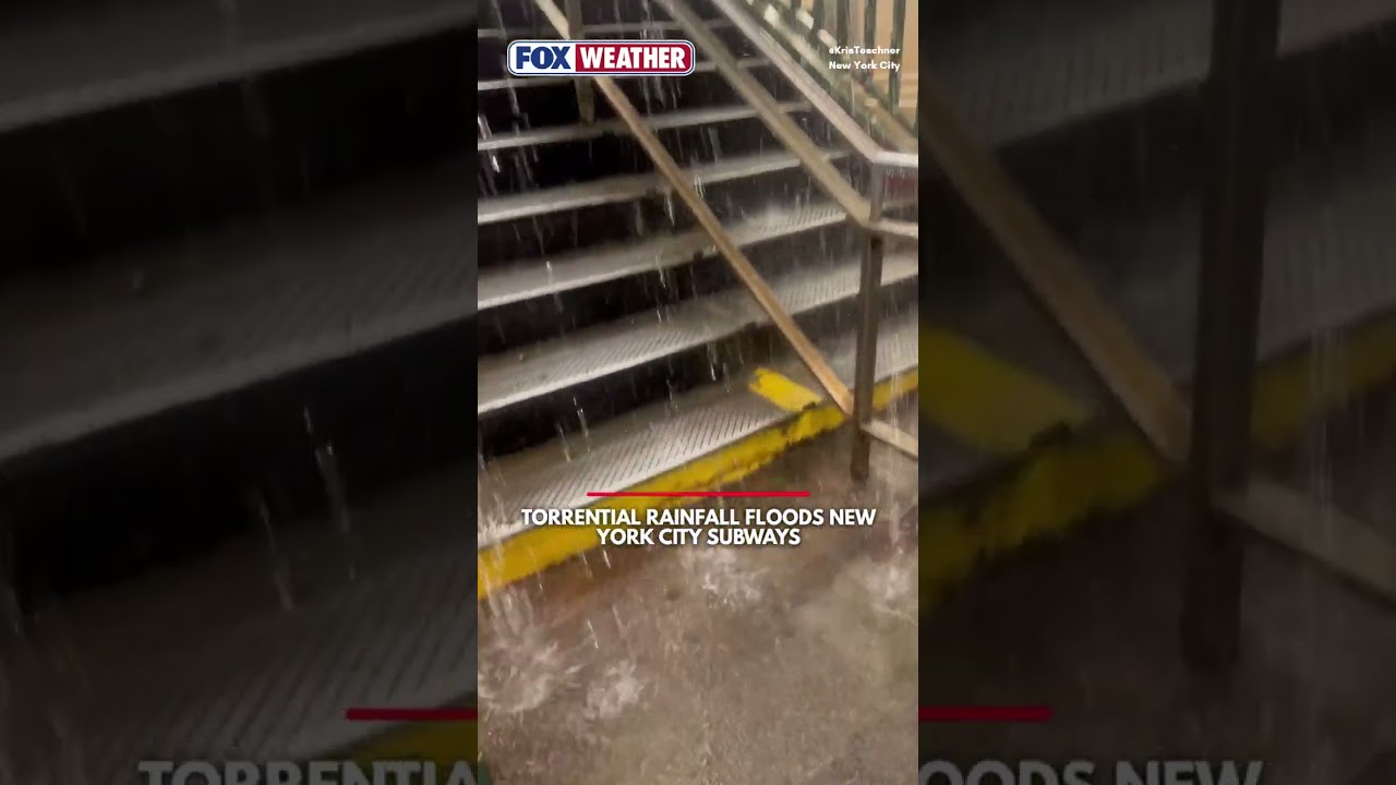 Torrential Rainfall Flood New York City Subways