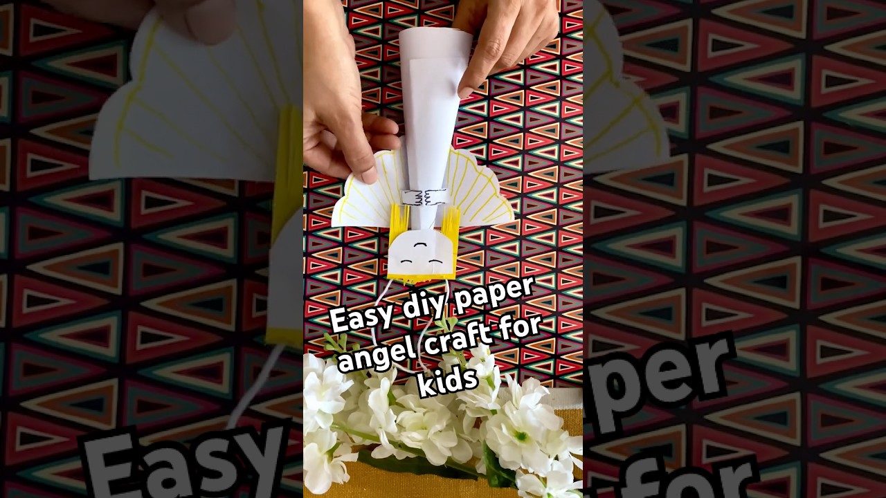 Easy diy paper angel craft for kids #craft #diy