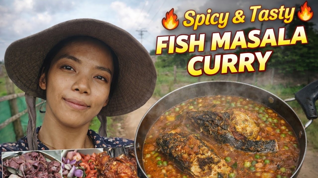 День кулинарии | Рыбное карри масала 🍛🍛 Домашнее 🤤 #рыбноекарри @YanthanVlogs