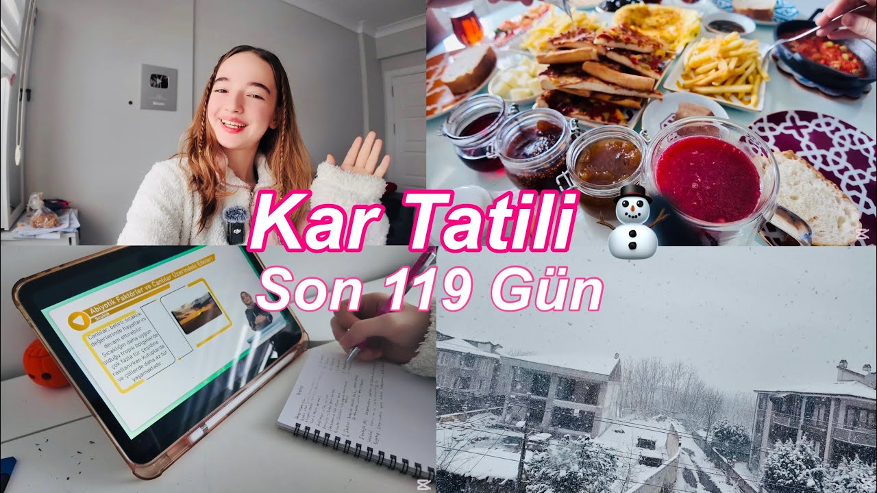 ВЛОГ О СНЕЖНЫХ ПРАЗДНИКАХ⛄️ ИЗУЧЕНИЕ YKS ЗА ПОСЛЕДНИЕ 119 ДНЕЙ⭐️