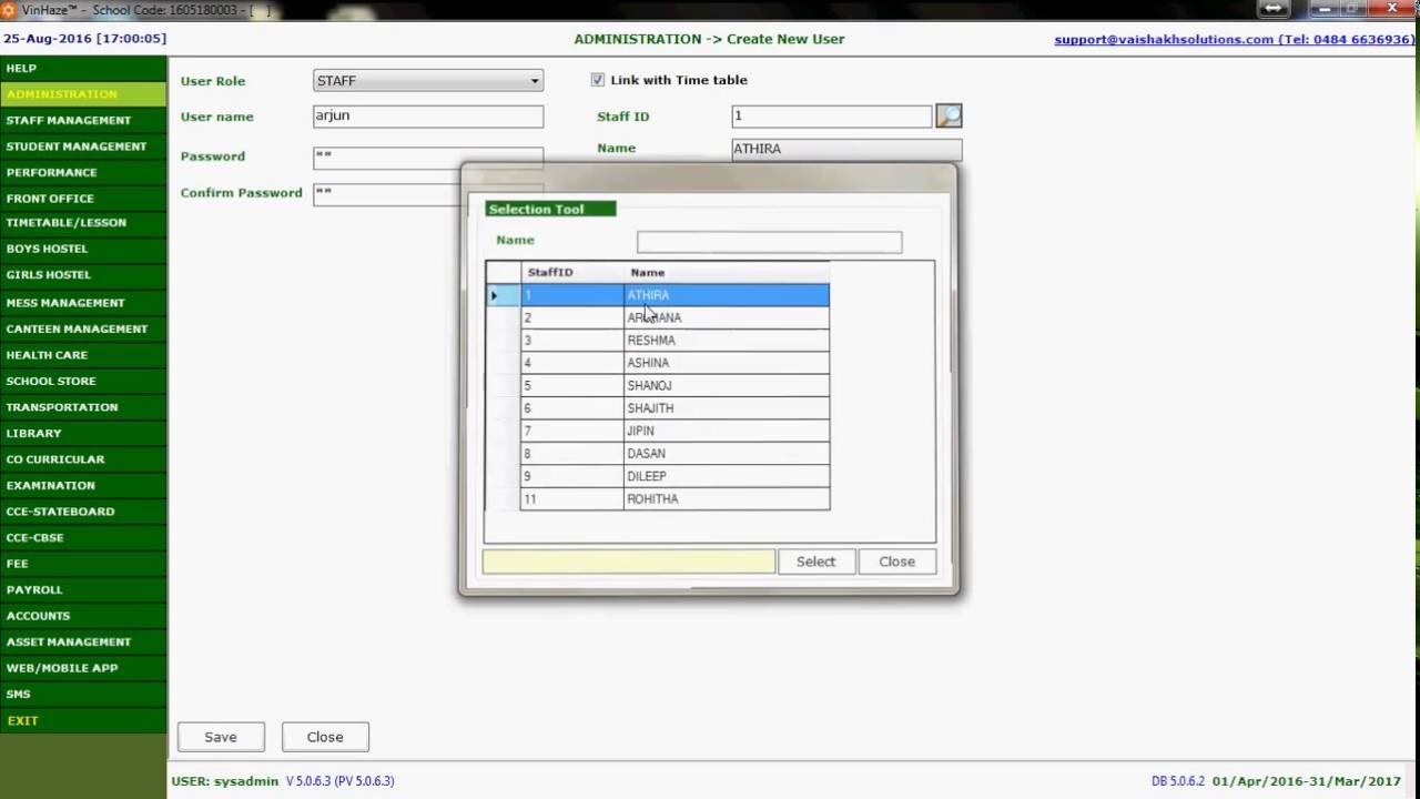 How to Create a New User in VinHaze school management system (English)