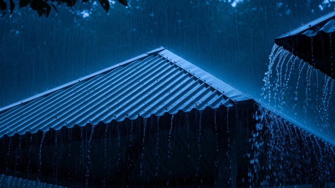 Heavy Rain on Roof at Night 🌧️ 3 Hours Rain Sounds for Deep Sleep & Insomnia Relief
