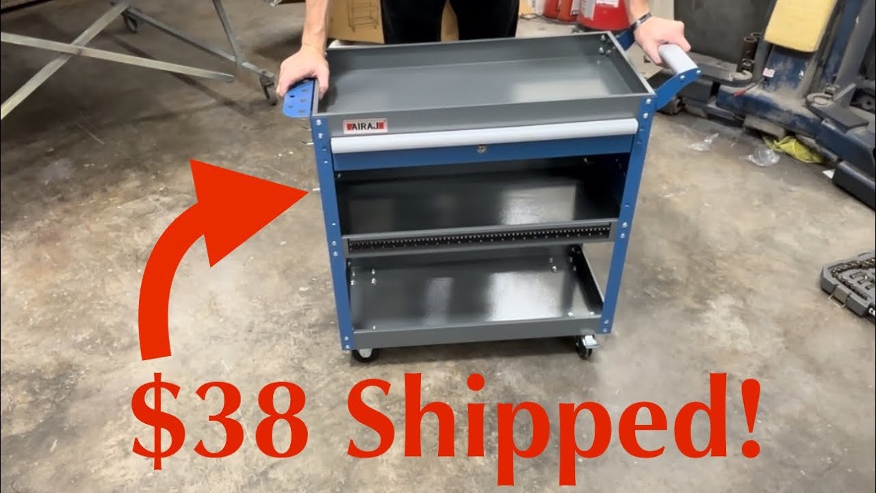 The Cheapest Tool Cart on the Internet, is it worth it? AIRAJ 3-Tier Cart with Drawer.