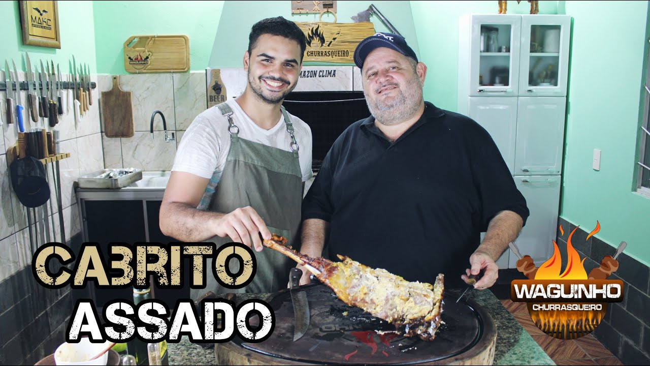 Cabrito assado com maionese| Waguinho Churrasqueiro