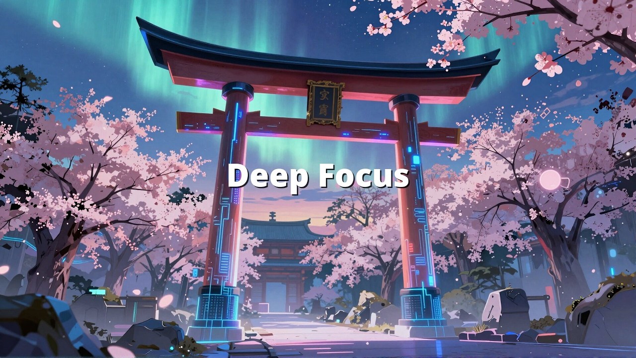 Digital Spirit: Wa-Fuu Journey ⛩️ Anime Orchestral Ambient for Deep Focus & Coding | 60 Min