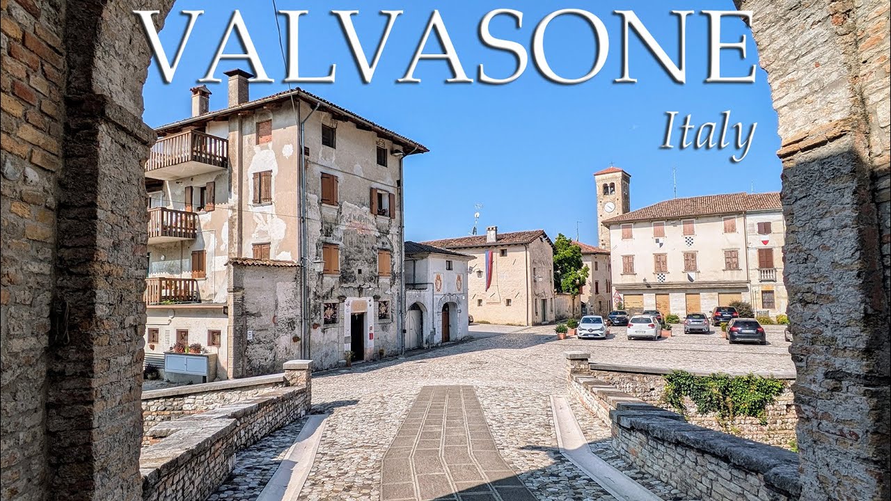 The medieval village of  Valvasone - Italy Walking Tour