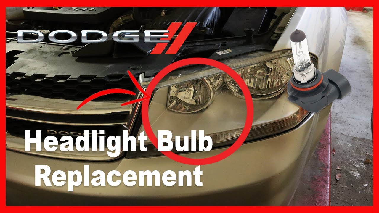 Замена лампы в фаре Dodge Avenger 2012 года