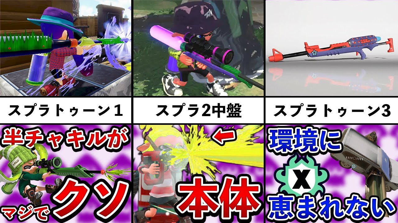 昔は最強ブキだったスプラチャージャーの歴史を追ってみた！【スプラトゥーン3】【解説】