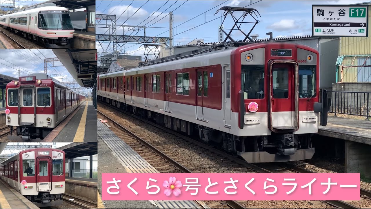 ［近鉄駒ヶ谷駅］ユニークな構内踏切音の駅をさくら号が通過！