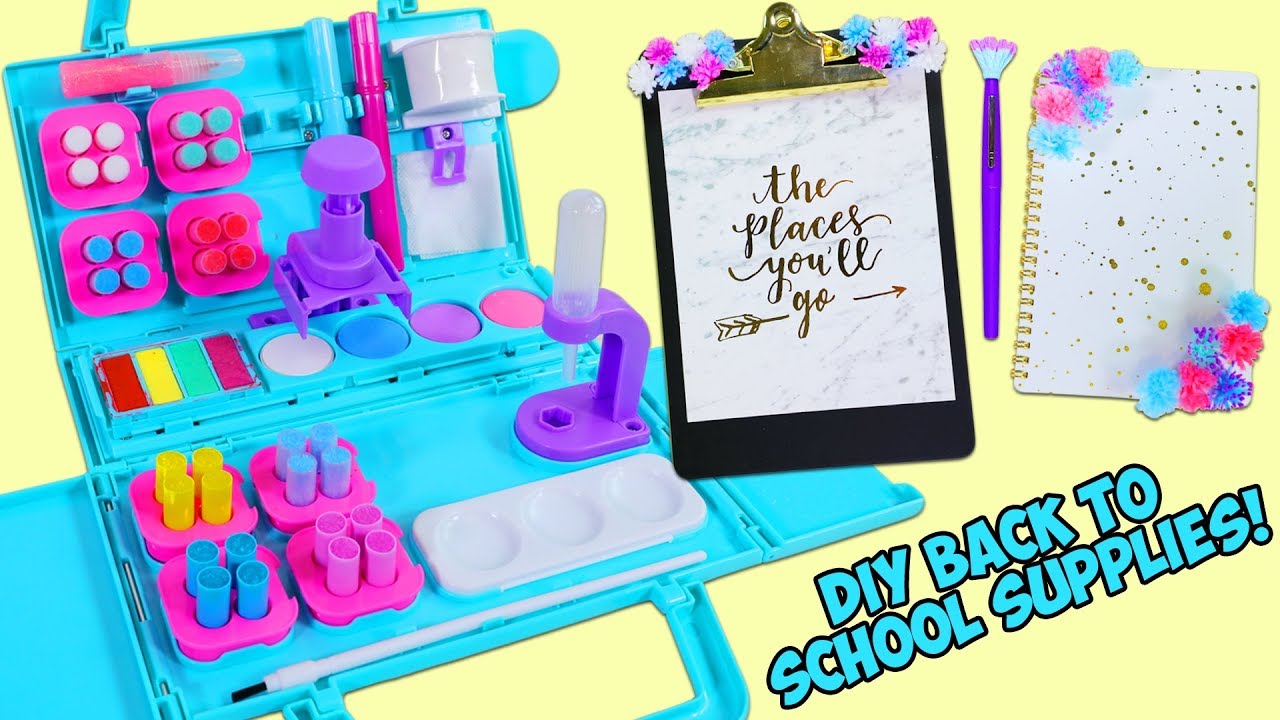 DIY Decorating Back to School Supplies with Pom Pom Wow Decoration Station!