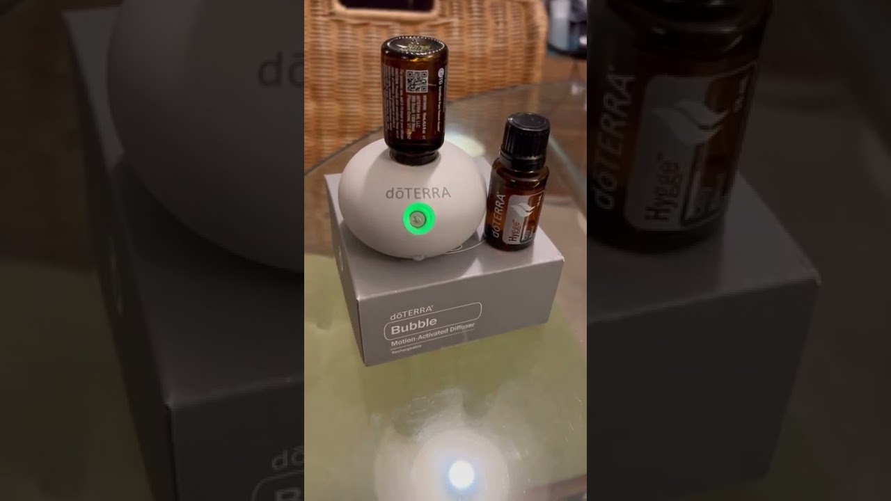doTERRA Bubble Diffuser with cozy Hygge essential oil Blend