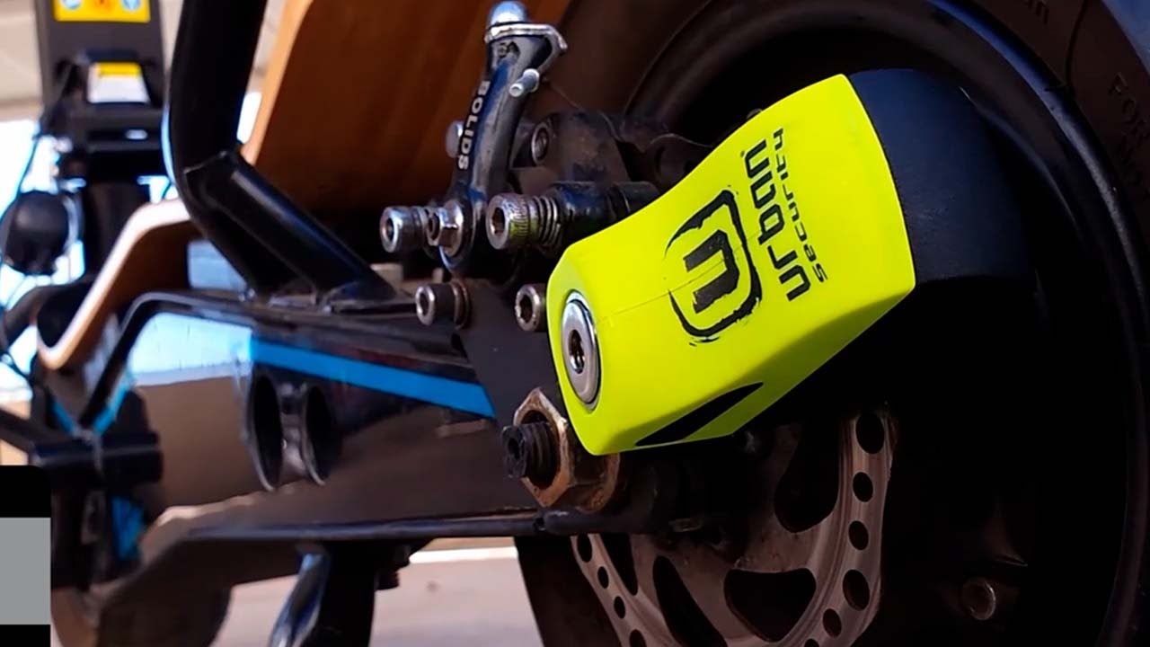 URBAN UR955Y Serrure &agrave; disque de moto Pince antivol Scooter V&eacute;lo S&eacute;curit&eacute; universelle Scooter Lock
