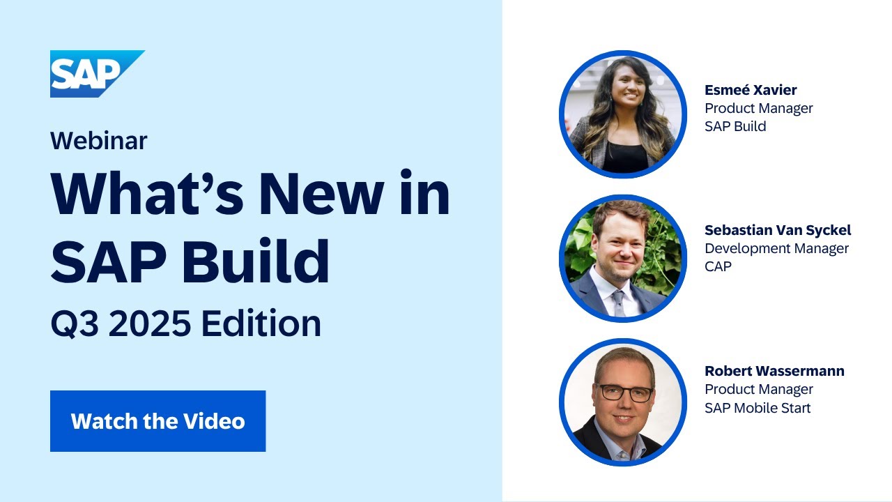 What's New in SAP Build – Q3 2025 Webinar