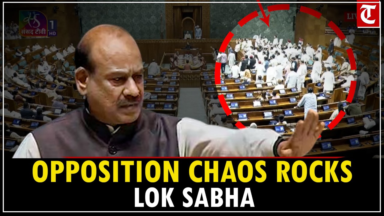 WATCH: Massive Opposition Ruckus Disrupts Lok Sabha Proceedings