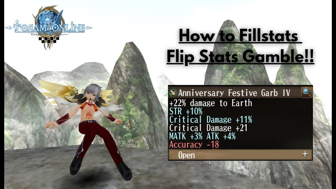Formula Fill stat Flip Stats Armor | Toram Online Guide