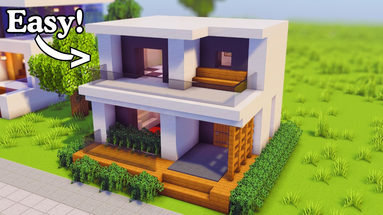 Minecraft Easy Modern House - Tutorial