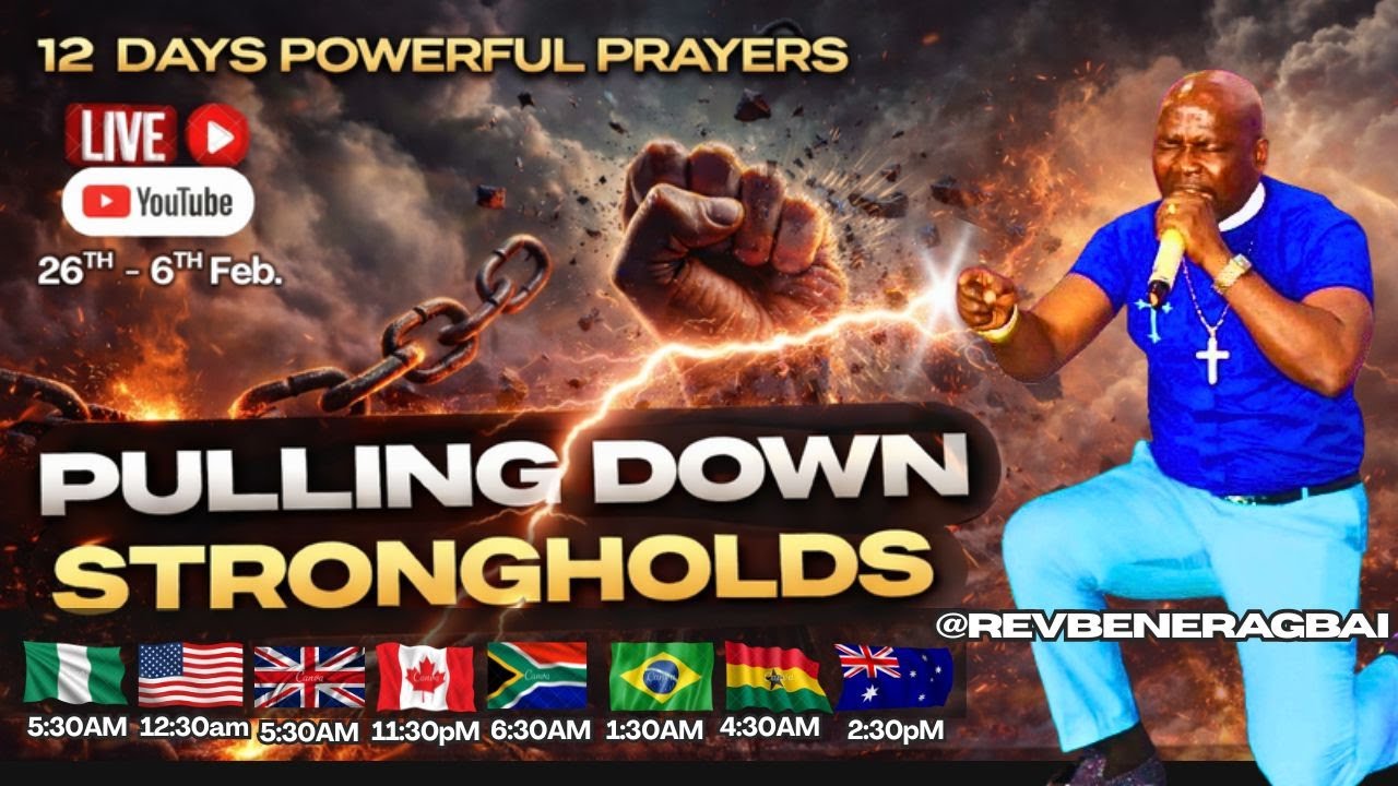 12 DAYS POWERFUL PRAYERS | PULLING DOWN STRONGHOLDS
