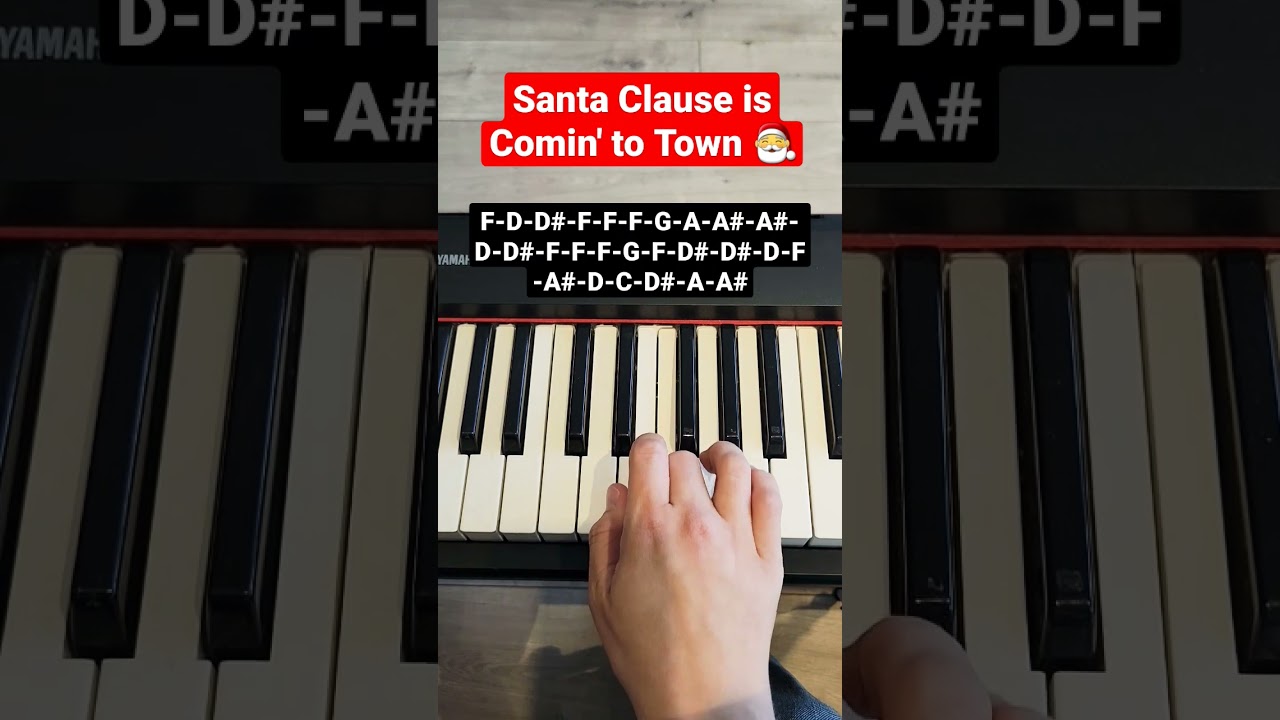 Santa Clause is Coming to Town - piano tutorial